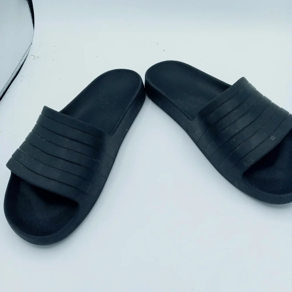 Adidas Adilette All Black Comfort Slides Size 10